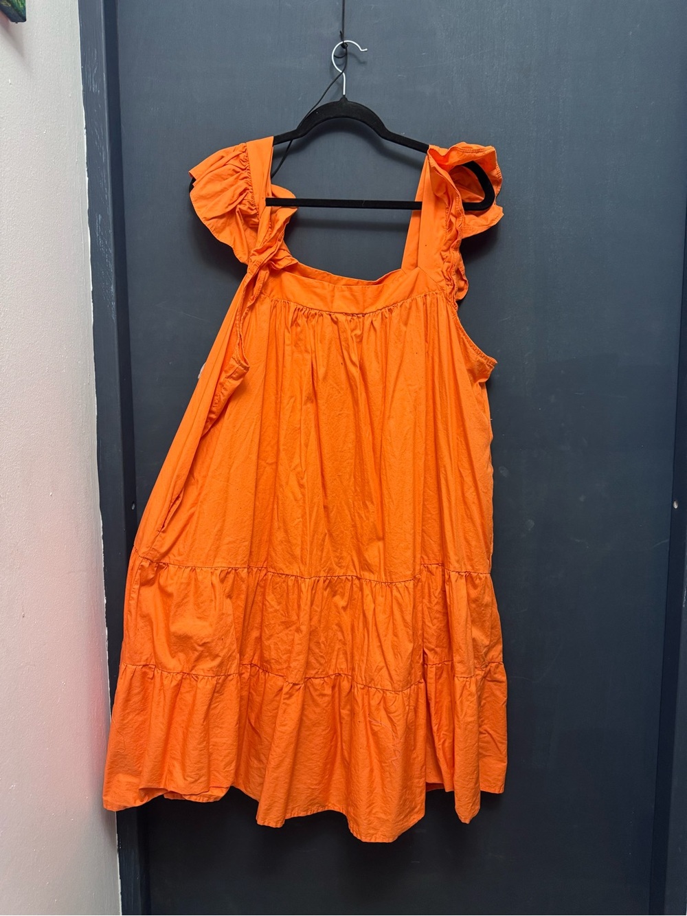 Orange Lemon Embroidered Ruffle Sundress - Picture 4 of 5